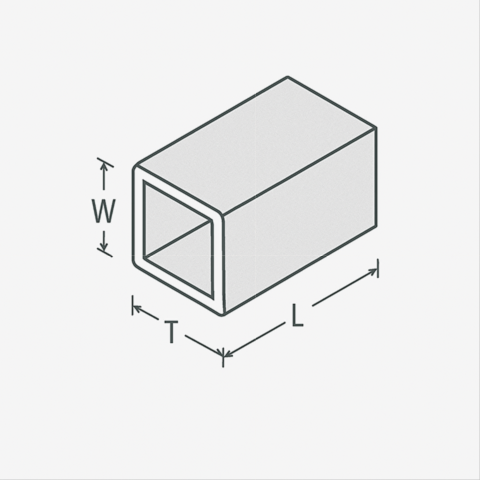 Steel Rectangular Tube - 1 1/2 "x 1"